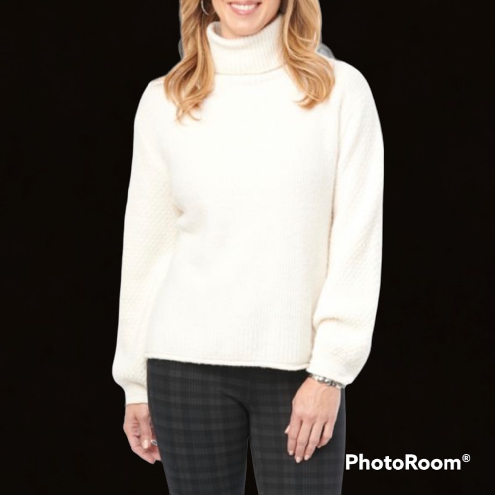 Democracy Women's Turtleneck Mix Stitch Sweater
